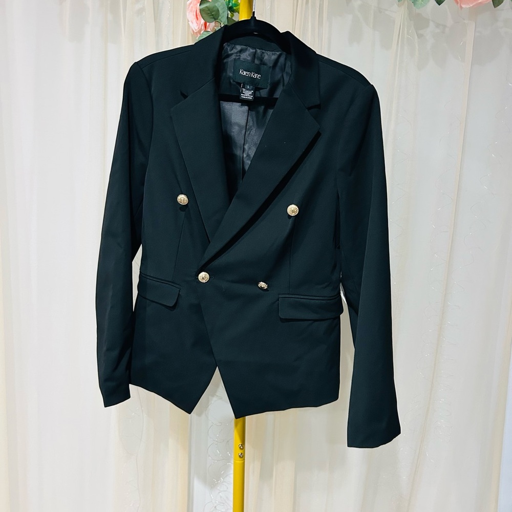 Karen Kane Black Women's Blazer with Gold Buttons
